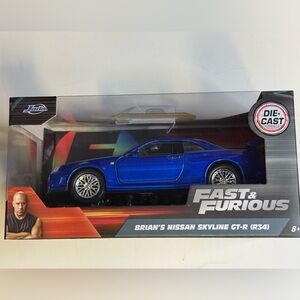 Jada Toys Fast and Furious BRIAN’S NISSAN SKYLINE GT-R (R34) 1:32